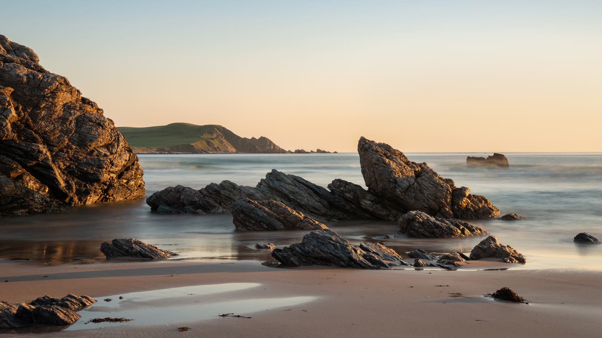 Tagesanbruch am Strand von Sango, Durness, Fotoreise Schottland