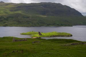 Sonnenfleck auf Ardvreck Castle