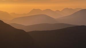 Sonnenuntergang über Affric
