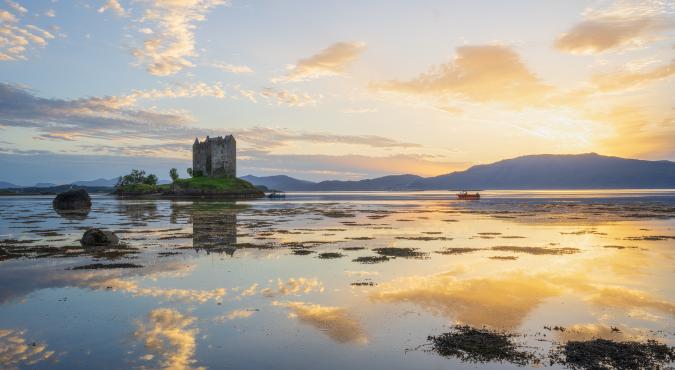 Castle Stalker Sonnenuntergang